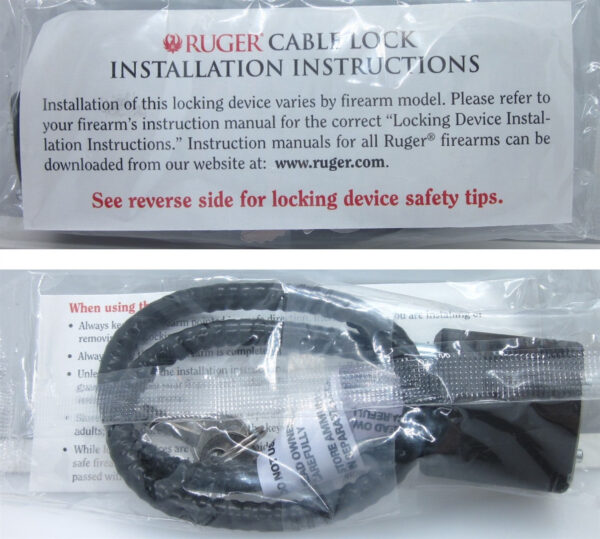 Factory Ruger Cable Gun Lock