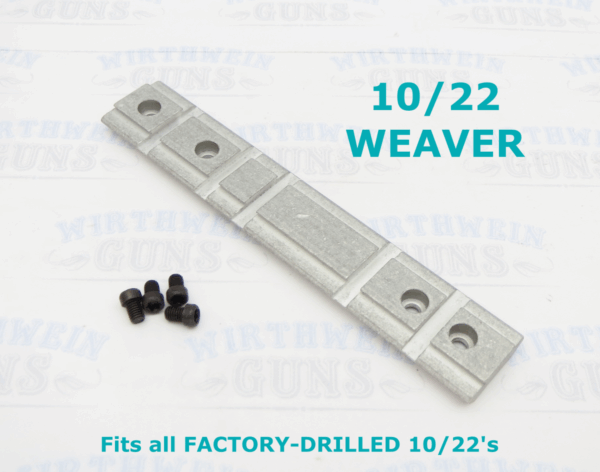 Factory Ruger Silver Weaver Scope Rail for 10/22 and Charger