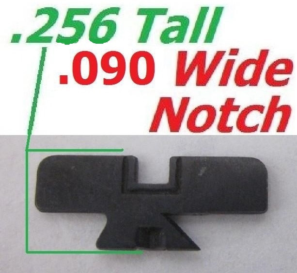 Factory Ruger Sight Blade for Adjustable Handgun Sights .090" Black