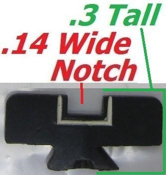 Factory Ruger Tall Sight Blade for Adjustable Handgun Sights .140" White Outline