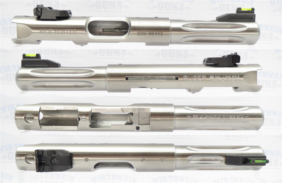USED Mark 3 Ruger 4-1/2" Stainless Fluted HUNTER Bull Upper with Sights