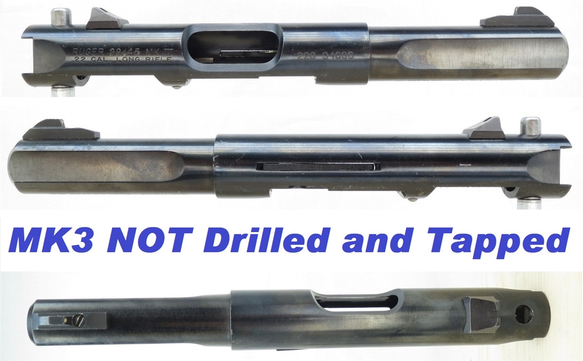 Used Ruger Mark 3 Upper 4" Blued SLAB SIDE Bull Barrel (22/45 Markings)