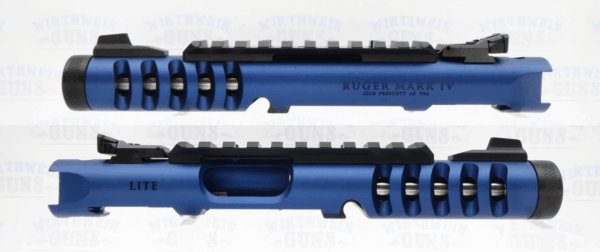 Ruger Mark IV 4 LITE NEW Take Off Upper BLUE "SHARK GILL" with Rail and Sights 1/2x28 Threads 43924 & 43936