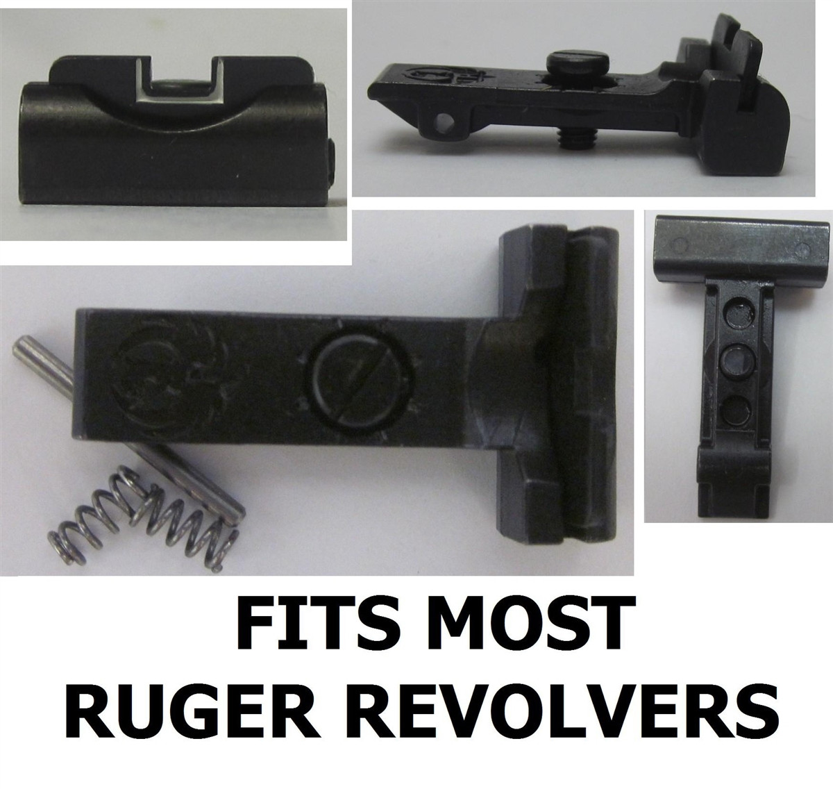 Ruger Adjustable Rear Sight Low White Outline for most Ruger Revolvers