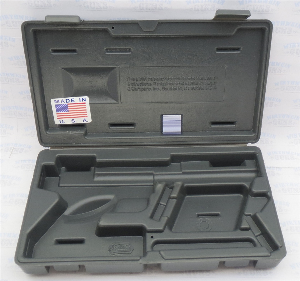 Ruger GRAY Blow Mold Flambeau Mark Pistol Case 7" Barrel Max.