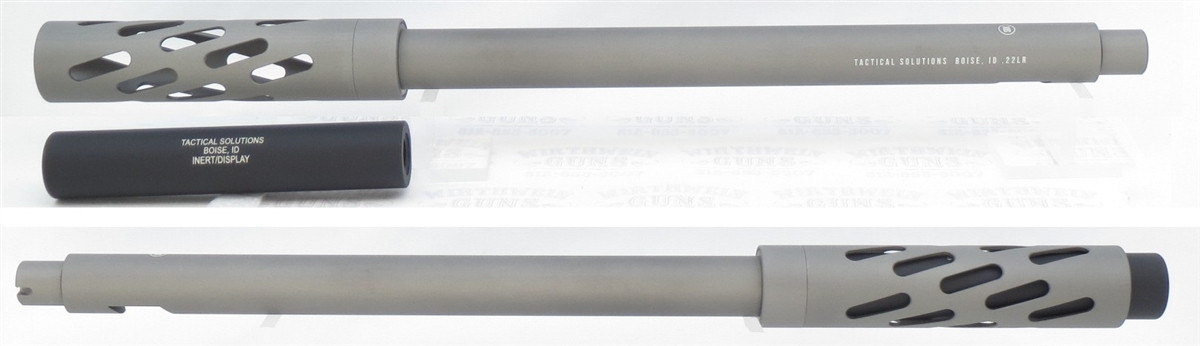 Tactical Solutions Matte Gun Metal Gray SBX Barrel for Ruger 10/22 Threaded 1/2x28
