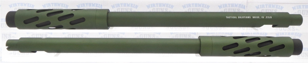 Tactical Solutions Matte OD Green SBX Barrel 1/2"x28 Threads for Ruger 10/22