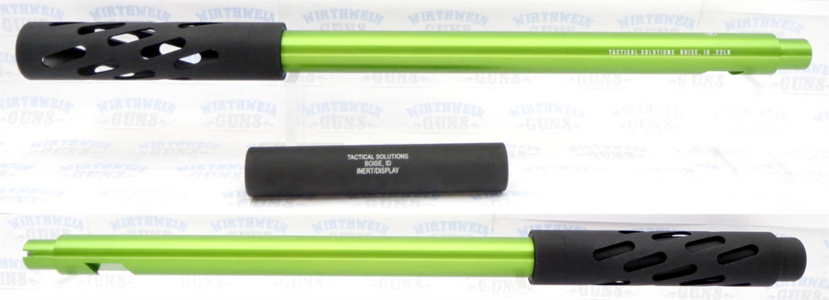 Tactical Solutions Laser Green SBX Barrel with Black Shroud for Ruger 10/22