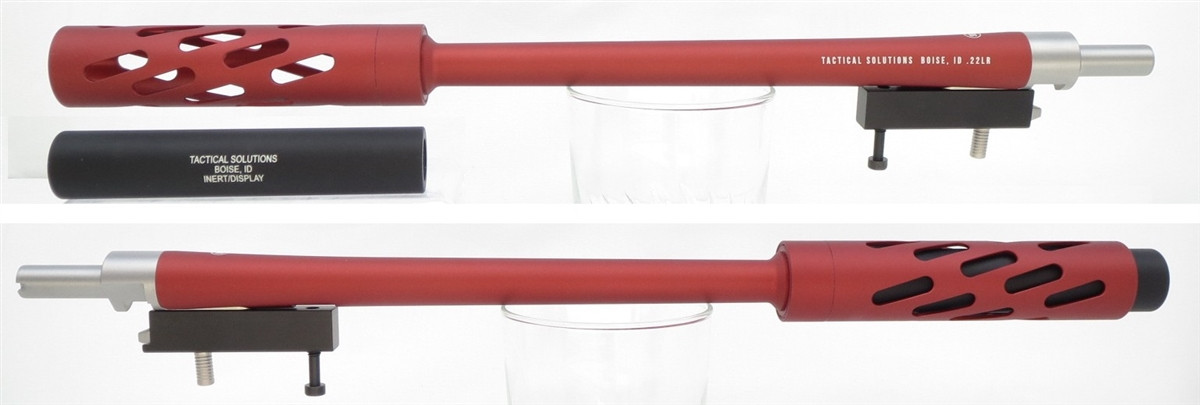 TacSol Tactical Solutions Matte Red SBX Barrel for Ruger 10/22 Takedown 1/2"x28 threaded