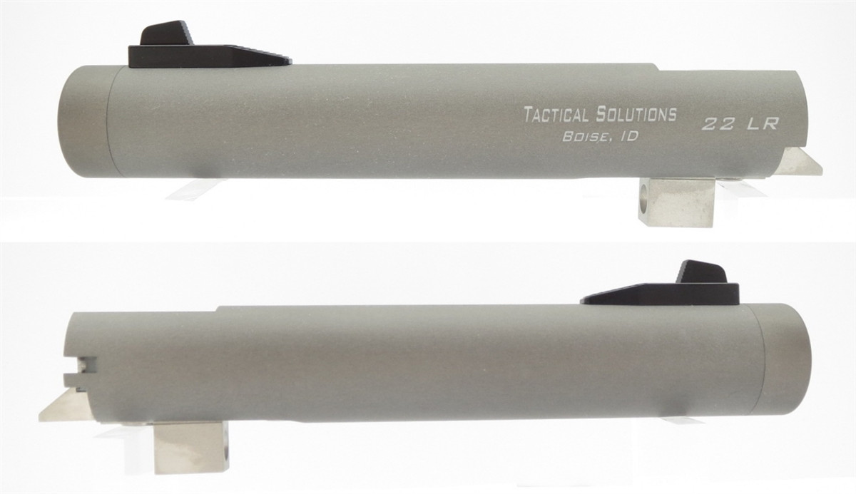 Tactical Solutions NON-Fluted 5.5" Trail Lite Buck Mark Barrel Threaded 1/2"x28 Gun Metal Gray