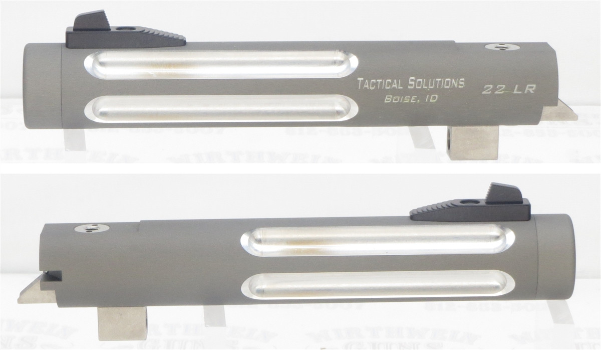 TacSol Tactical Solutions Silver Fluted 5.5" Trail-Lite Browning Buck Mark Barrel Threaded 1/2x28 Matte Gun Metal Gray