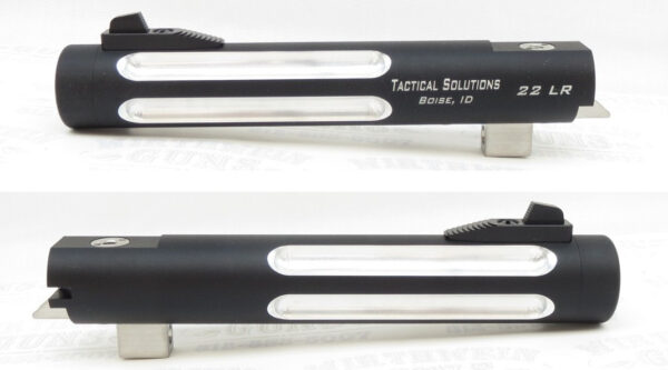 TacSol Matte Black Silver Flutes Trail-Lite 5.5" Barrel Threaded 1/2x28