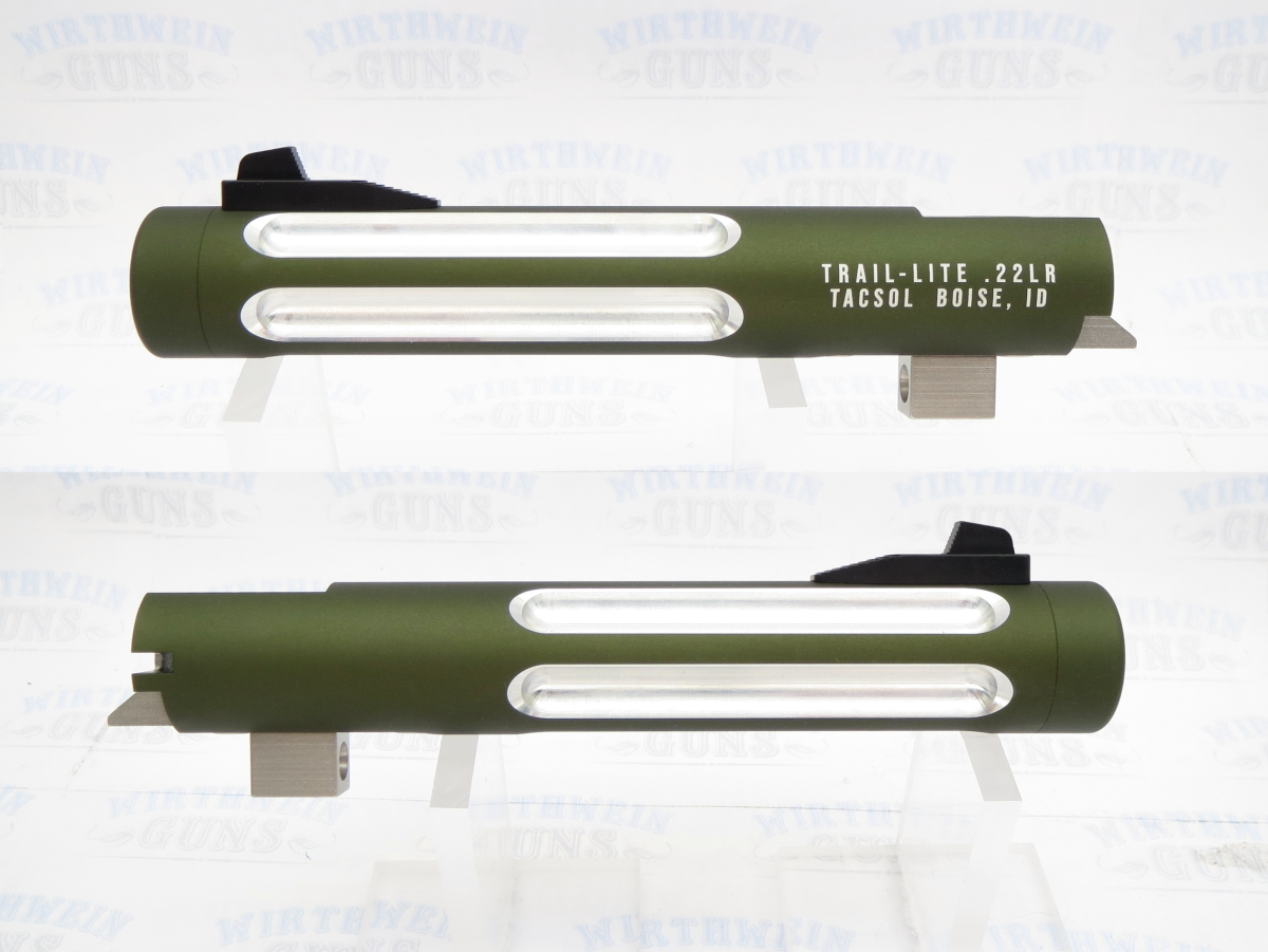 TacSol Tactical Solutions Silver Fluted 5.5" Trail-Lite Browning Buck Mark Barrel Threaded 1/2" x 28 OD Green