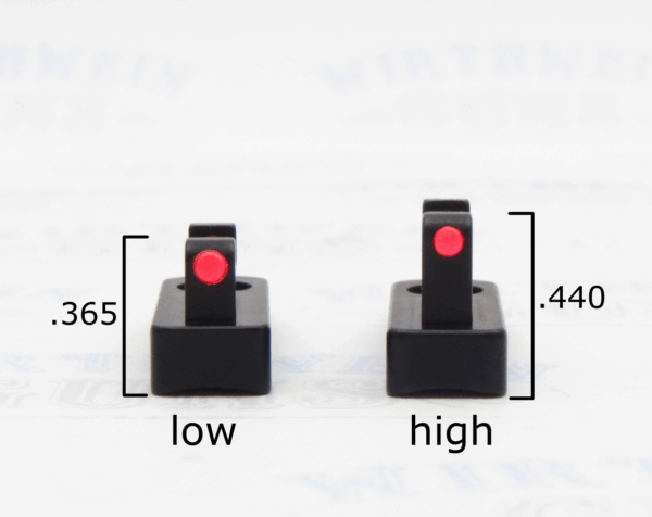 Tactical Solutions Pac-Lite Red HIGH Fiber Optic Front Sight FOFS-H-RD