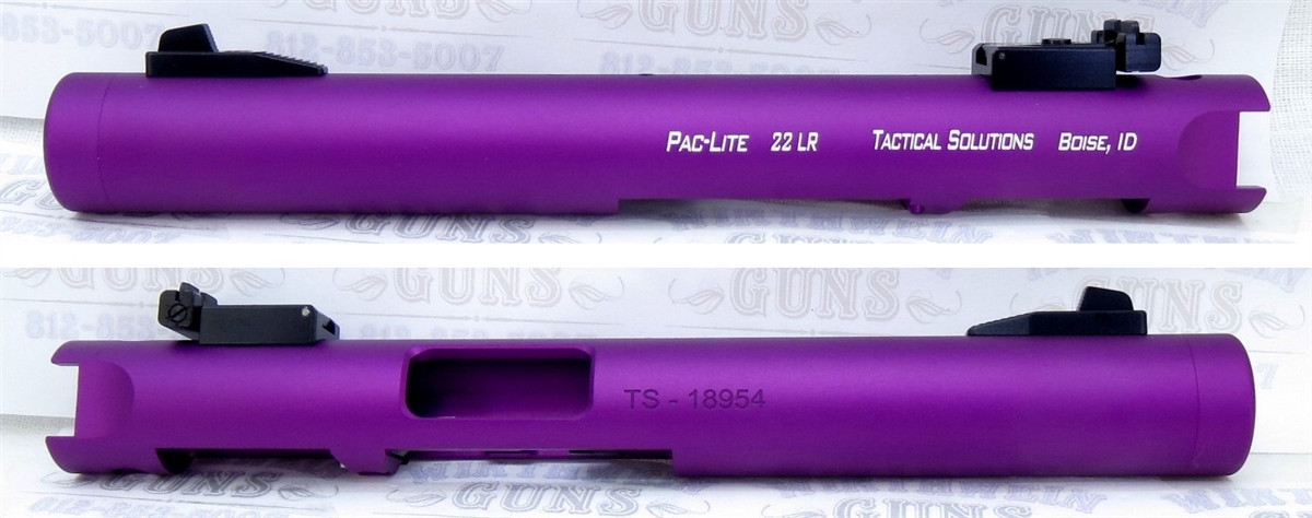 Tactical Solutions Pac-Lite 4.5" Non-Fluted Matte Purple 1/2"x28 threads