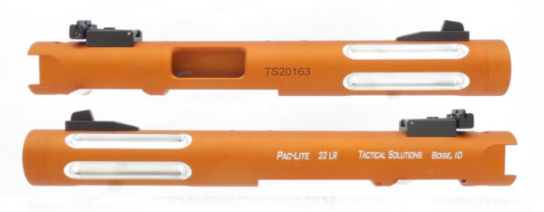 TacSol 4.5 Silver Fluted Pac-Lite Matte Orange 1/2"x28 threads