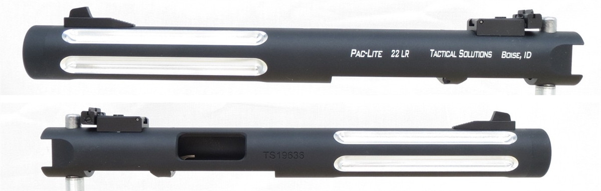 Tactical Solutions Pac-Lite 6" Matte Black Silver Flutes 1/2"x28 threads