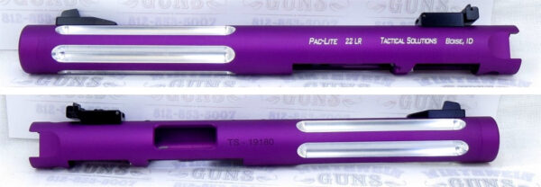 Tactical Solutions Pac-Lite 6" Fluted Matte Purple Silver Flutes 1/2"x28 threads