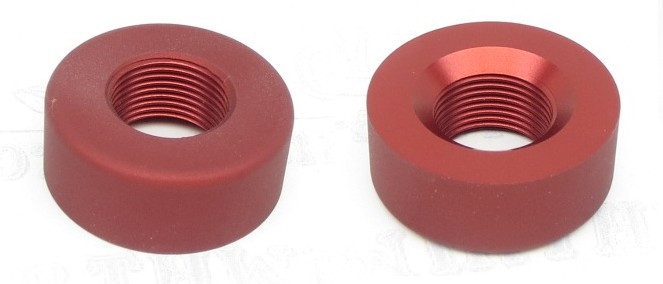 TacSol Tactical Solutions Pac-Lite 1" Thread Protector Matte Red 1/2x28