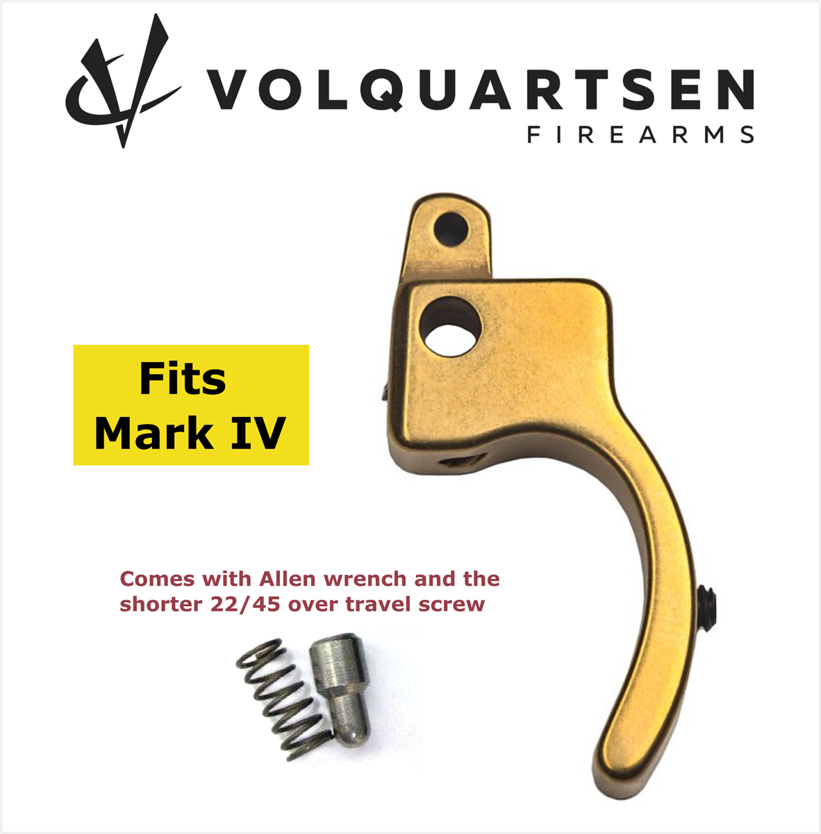 Volquartsen Ruger Mark 1 2 3 4 Gold Target Trigger VC2TT-GT