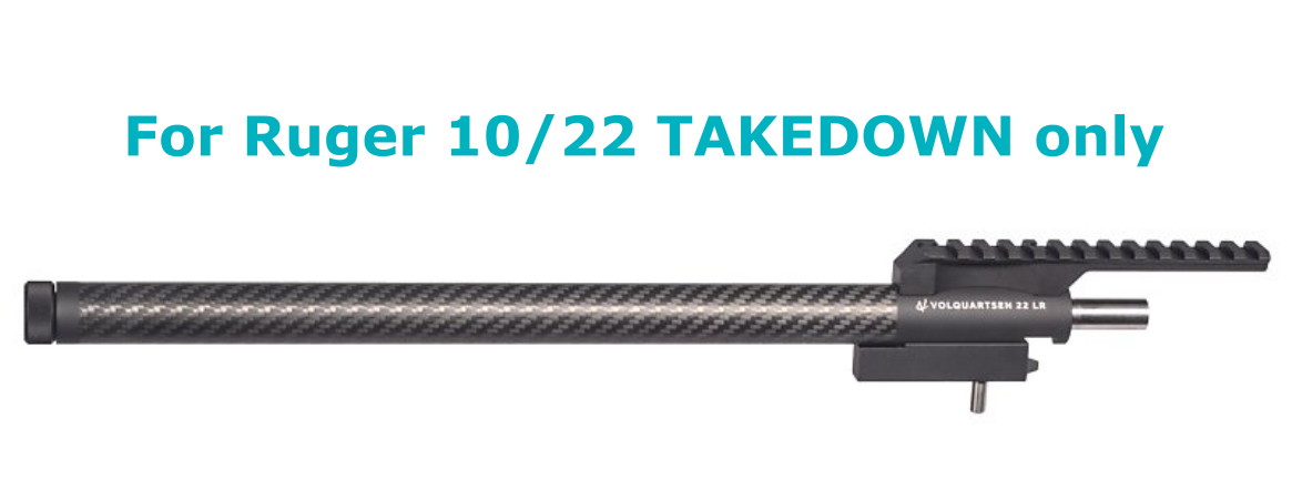 Volquartsen 10/22 TAKEDOWN Lightweight Barrel with BLACK Ends