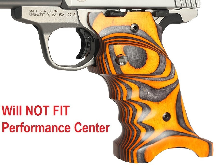 Volquartsen Orange Right Hand Laminated Wood Grips for S&W SW22 Victory VCSWG