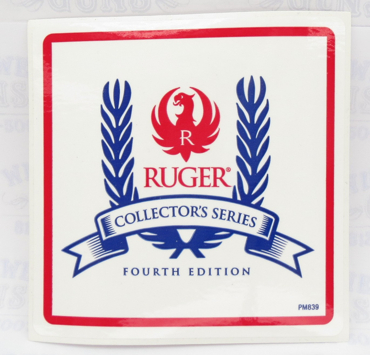 Ruger 4th Edition of Collector's Series 10/22 peel and stick decal.