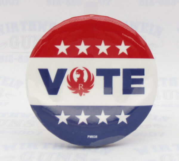 Ruger VOTE 2" Pin Back Button from 4th Edition of Collector's Series 10/22