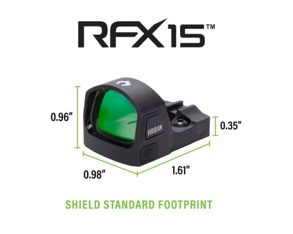 Viridian RFX15 Reflex GREEN Dot Sight 3 MOA 981-0055