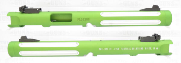 TacSol Tactical Solutions 6" SILVER Fluted Pac-Lite IV Upper for Ruger Mark 4 MATTE Laser Green 1/2"x28 threads