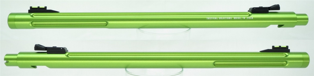 TacSol Tactical Solutions Open Sight X-Ring 1/2"-28 Threaded Laser Green Barrel for Ruger 10/22