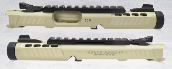 Ruger Mark IV 4 LITE NEW Take Off Upper Champagne Anodized with Rail and Sights 1/2x28 Threads 43955
