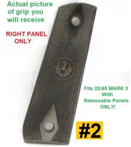 thumbnail interactive-video image 1 of Ruger Mark I Pistol Grips - Smooth Graphite Black Plastic, A54 Frame 1 of 6